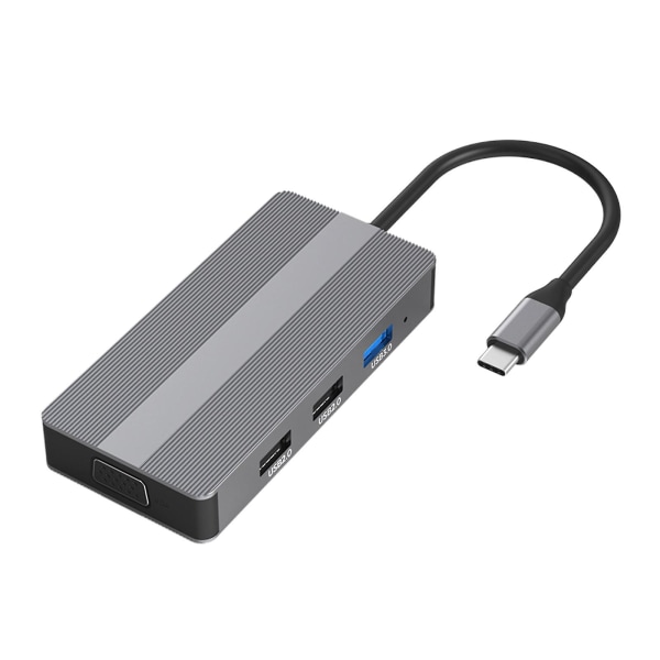 Usb Hub Adapter Multi Usb-c 8 Port Splitter För Pc Laptop Notebo