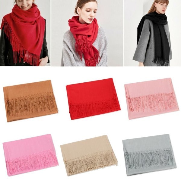 Cashmere-sjal i ull SVART svart black