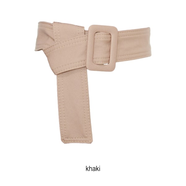 Kvinnor trenchcoat bälte breda applikationer flexibel och justerbar Khaki