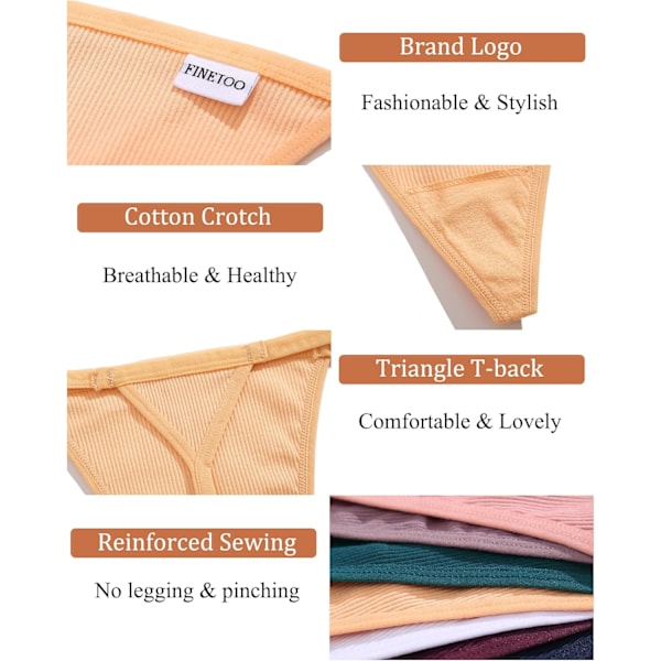 10-pack justerbara G-string-trosor för kvinnor, sexiga underkläder Seta-10pack Seta-10pack S