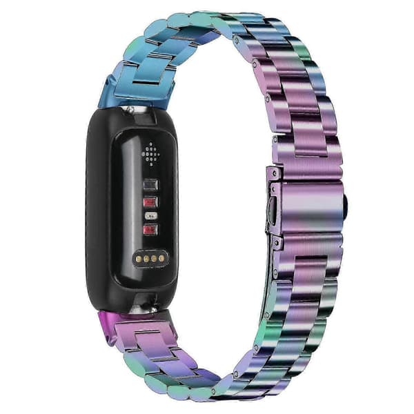 Armband för Fitbit Inspire 3 Rostfritt Stål 3 Pärlor Ersättningsarmband för Smartklocka - Perfe Multi color