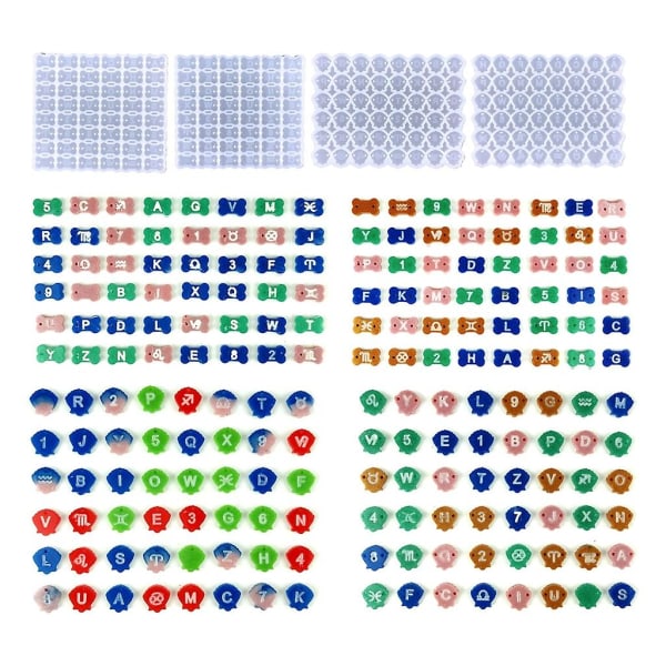 Silikonform för alfabet, örhängen, hänge, harts, smycken