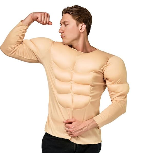 Muscle Suit för män Tunika Halloween kostym