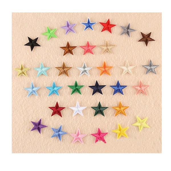 10pcs Small star embroidered patch DIY cartoon badge hat logo accessories of iron on application transfers