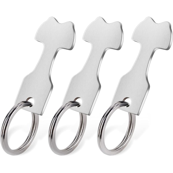 Rustfrit Stål Caddy Token Nøgle - Aftagelig Token Caddy Nøglering (3