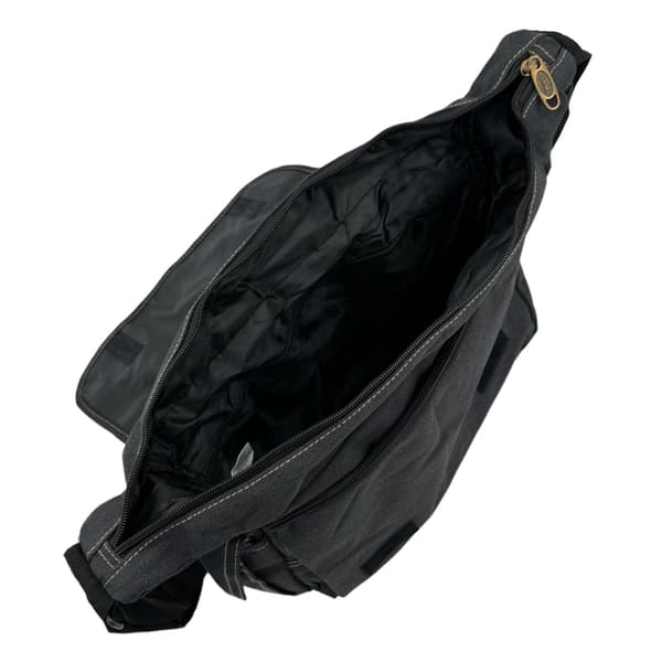 Mellemstore skuldertaske kanvas Sort Black one size