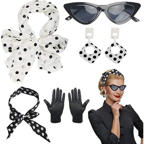 Rockabilly-accessoarer för kvinnor, 50-tals klänningsaccessoarer