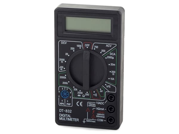 Digitalt Multimeter med LCD Signal Black Svart