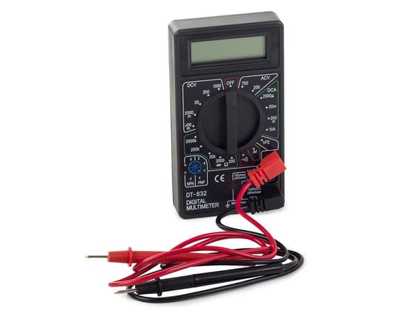 Digitalt Multimeter med LCD Signal Black Svart