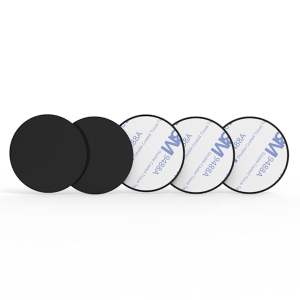 2-PACK Universal Metallplatta för Magnethållare (32mm) Svart