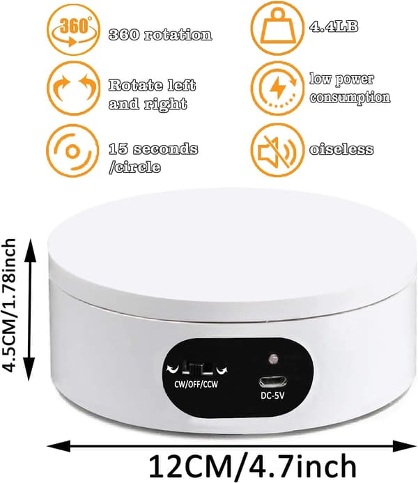 Elektrisk Drejeskive, Elektrisk Roterende Displaystand, 360° Automatisk