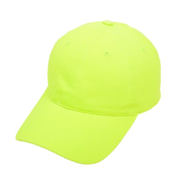 Unisex Lågprofil Bomulls Baseballkeps Fluorescerande Neon Solid Co Yellow