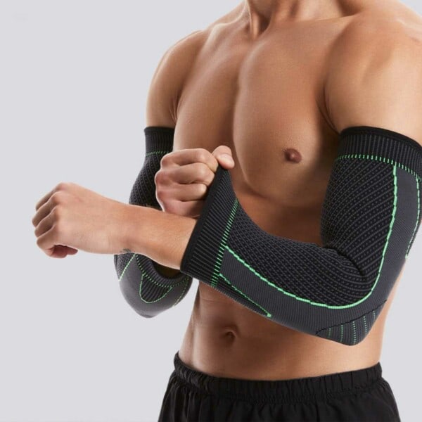 Armbågsskydd Tennisarmbåge - Armbågsstöd Kompression XL svart black