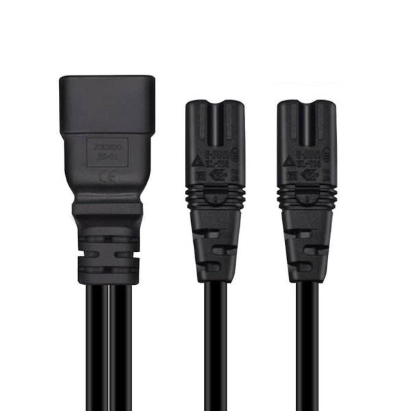 3-polig kontakt IEC320-c20 till IEC320-c7+c7 omvandlare adapter Powe