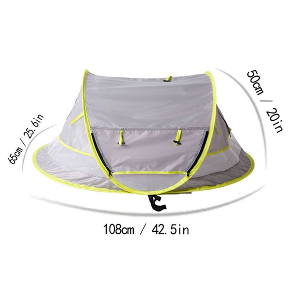 Baby Strandtält, Baby Strand Pop Up Tält, UPF 50+ Solskydd Baby Tält, Baby Tält med Myggnät, Solskydd för Flickor Pojkar, Strandparasoll för