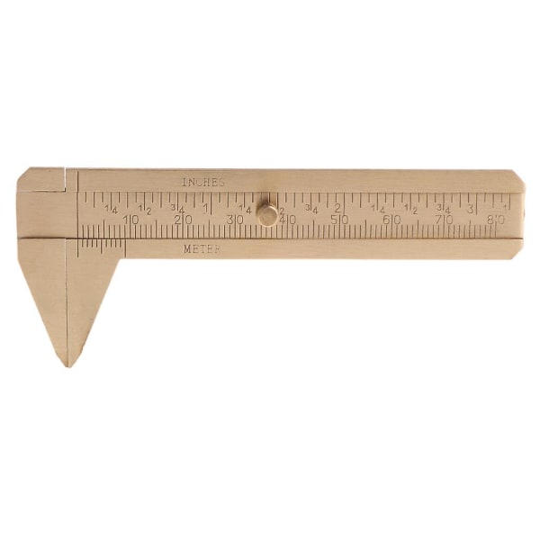 Mini mässingsglidande skjutmått Vernier Bead Jewelry Caliper Double Sca