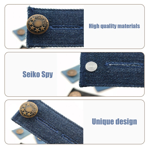 Midjeförlängare / Knappförlängare för Jeans - 4 pack 83x35x3 mm 83x35x3 mm