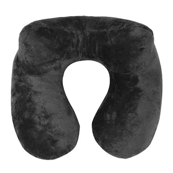 Rese-Kit 3-i-1 - Uppblåsbar Nackkudde & Sovmask Black Svart