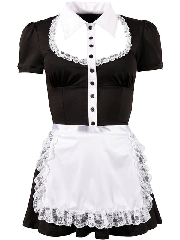 Cottelli Costumes: Maid Kostume Sort, Hvid Svart, Vit M