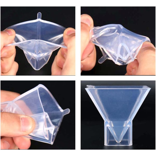 3D Pyramid Form Epoxiharts Silikonform Bord Mjuk Keramik Pla L