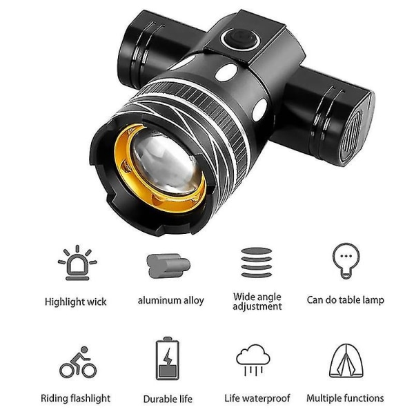 Z30 15000lm T6 LED-lampa för cykel/cykel/ljusset USB-uppladdningsbar strålkastare/ficklampa Vattentät