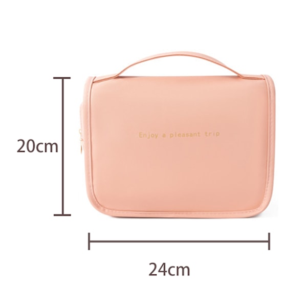 Hängande necessär med handtag Rosa Lyserød