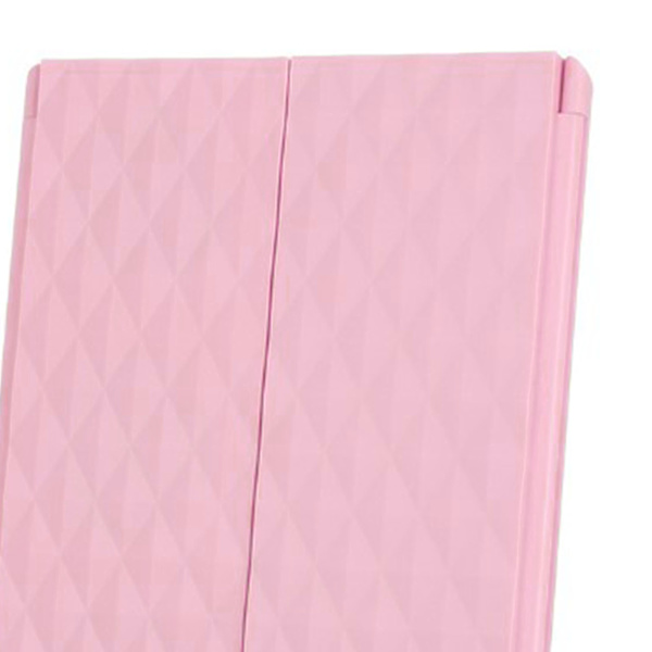 Ljusad smink spegel minimalistisk förstoring touch kontroll trefaldig LED fåfänga spegel rosa