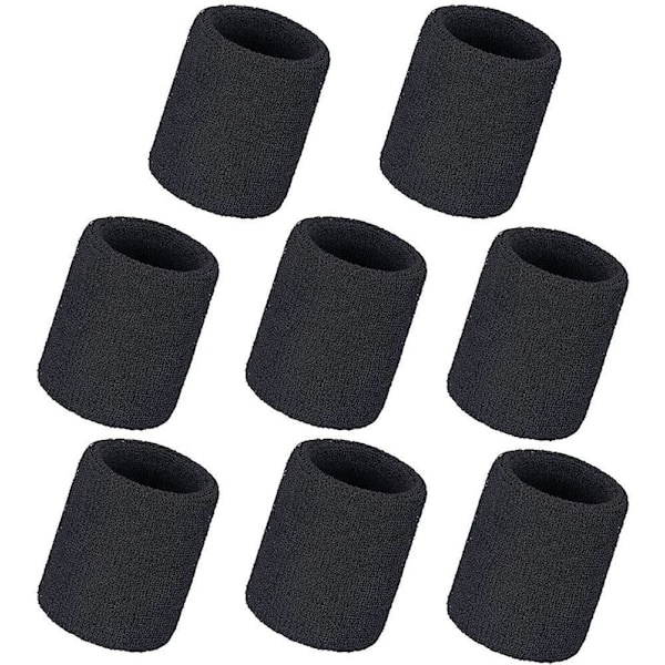 Söta Armband Tjocka Svarta Skyddande Elastiska Sportarmband Svettband