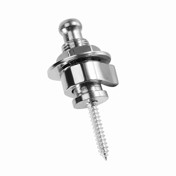 10 st Guitar Metall Bassträdslås Halksäkra Straplocks Tillbehör för Elgitarr (Silver)
