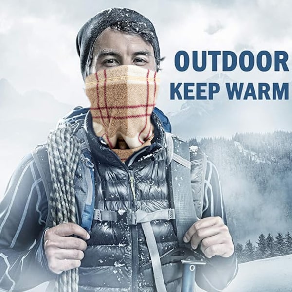 Vinterhalsvärmare Fleece Halskydd Balaclava Vindtät Ansiktsmask