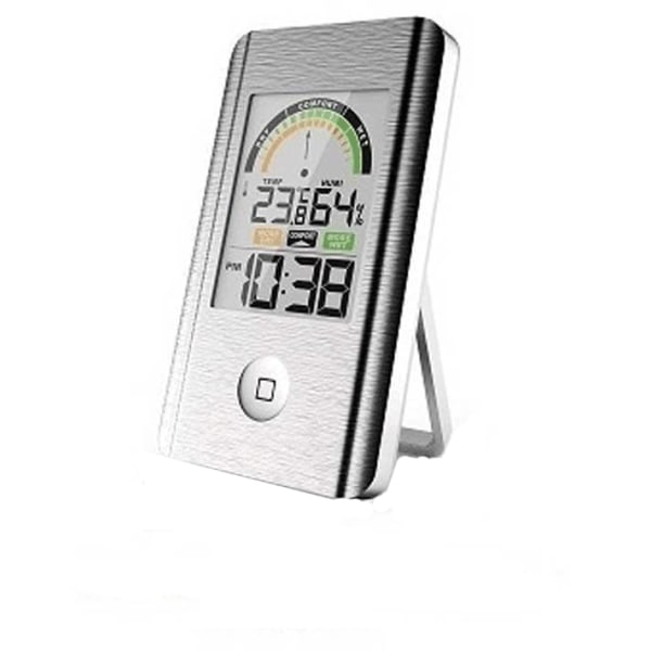 Termometer / Hygrometer, digital 224 Aluminum