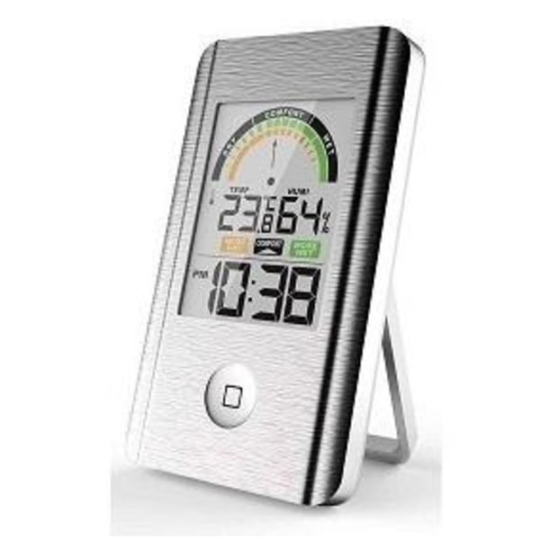 Termometer / Hygrometer, digital 224 Aluminum