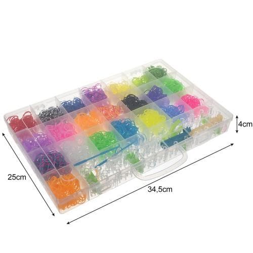 Loom Bands -setti - 4400 kpl 22 värissä Multicolor multifärg