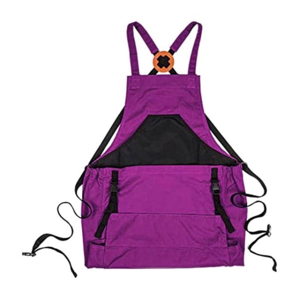 Trädgårdsförkläde Verktyg Bälte med ficka Multifunktion slitstarkt Purple