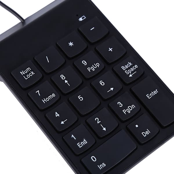 HF Mini USB Numerisk Tastatur med 18 Taster til Laptop og Stationær Computer
