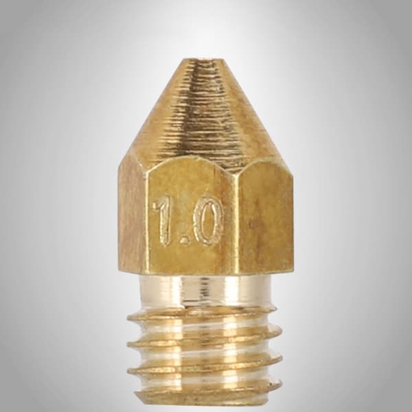10-pak 1 mm messingekstruderdyser til 1,75 mm MK8 3D-printere