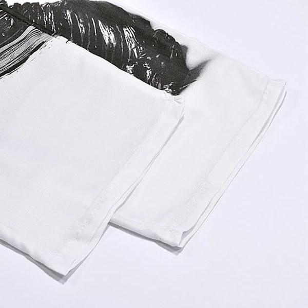Herr Sweatpants Byxor Mjuka Bekväma Lös Passform Vida Ben Byxor Sport Löpning Jogger Byxor Dragsko med 6 Svart Combat M M White