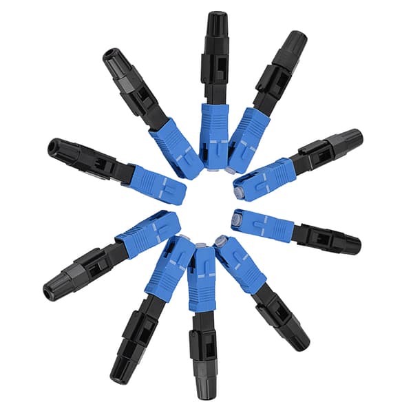 HF 10 stk/pakke SC/UPC Single Mode Fiberoptisk Hurtigkobling Hurtigadapter til FTTH/ODF