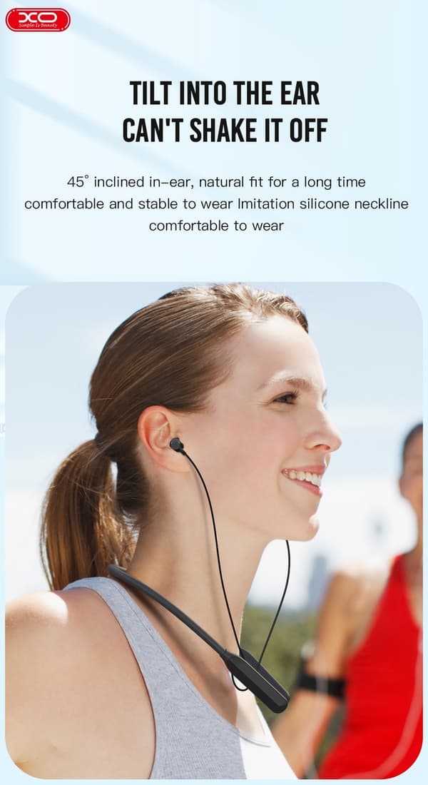 Bluetooth 50 timer musikk/samtale Handsfree Magnetisk Nakkebånd Black Svart