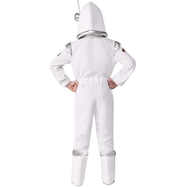 Astronautkostym Rymddräkt Cosplay Jumpsuit för barn + hatt 110cm