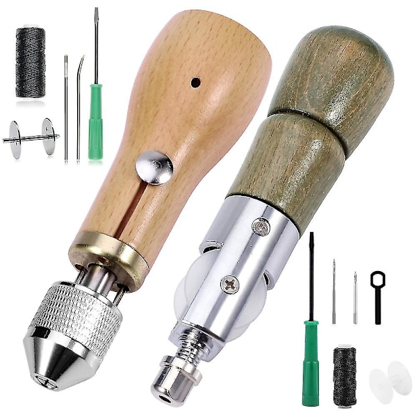 Sömnadsnålset Läder Handstygn Tråd Nålar Kit