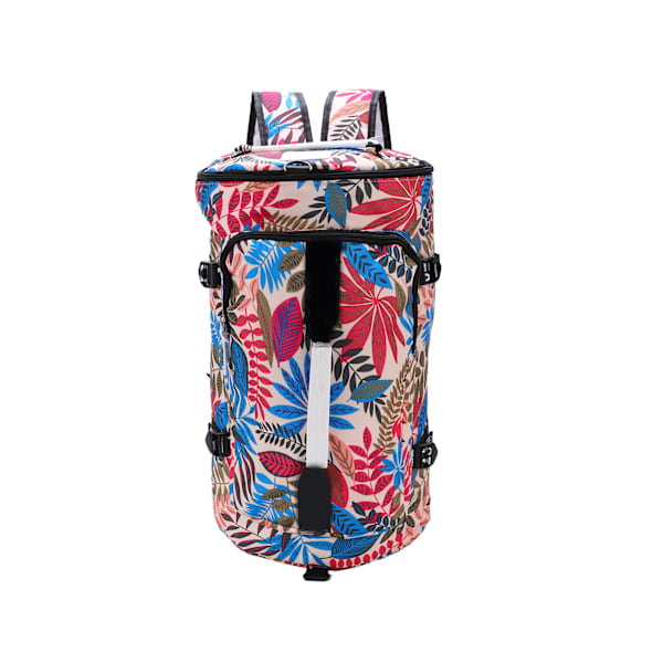 Tryckt Ryggsäck Polyester Stor Kapacitet Multifunktionell Friluftsliv Resväska Färg Lönnlöv 1.5