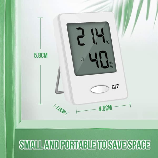 2 stk LCD Digital Innendørs Termometer Hygrometer Temperatur Fuktighet