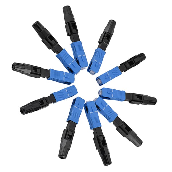 HF 10 stk/pakke SC/UPC Single Mode Fiberoptisk Hurtigkobling Hurtigadapter til FTTH/ODF