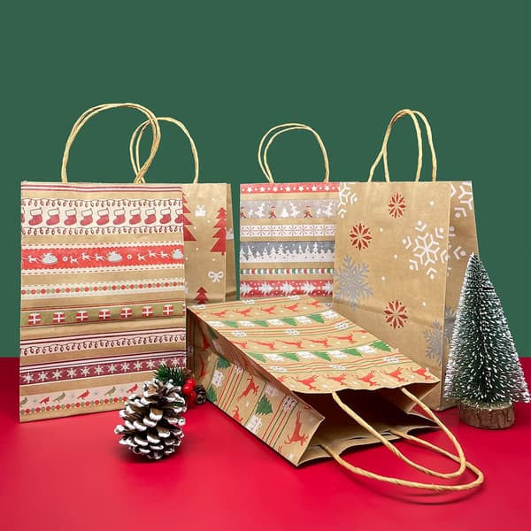 Juldekoration, 20 st presentpåsar Julpapperspåsar