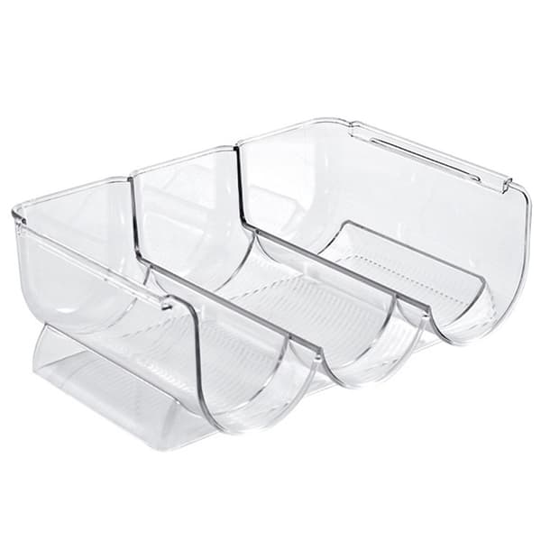 Stackbar Transparent Plastvinflaskehållare för Hemvisning - Rymmer 3 Flasko 3 layers