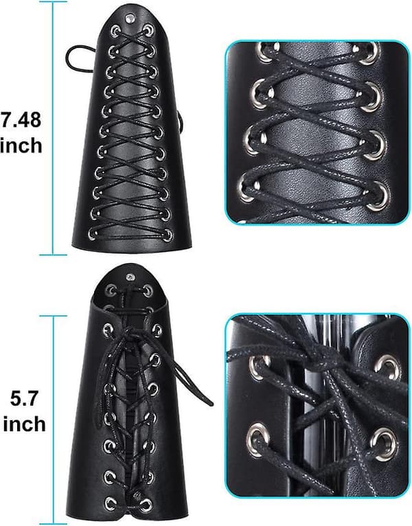 Middelalder ridder lærbelte sjal Herre Renessanse Halvskulder Cape Skjerf Spenne Retro Tilbehør Black