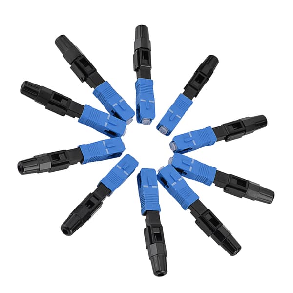 HF 10 stk/pakke SC/UPC Single Mode Fiberoptisk Hurtigkobling Hurtigadapter til FTTH/ODF