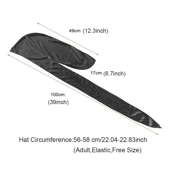 Bandana Silk Durag SVART black