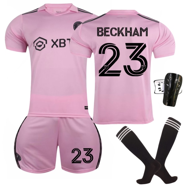 22-23 Miami Hemma Borta Fotbollsdräkter Messi träningsuniformer Dräkt #23 Beckham Home Adults XS(160-165)